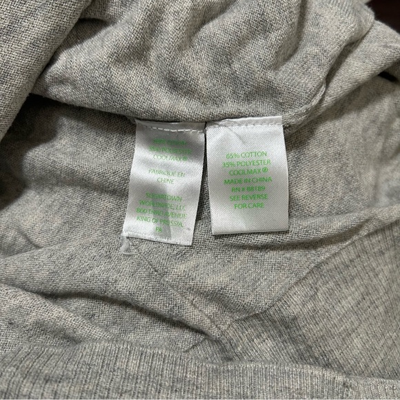 Lilly Pulitzer Joslyn Coolmax Oversized Tunic Sweater M Gray Pockets - Picture 10 of 10